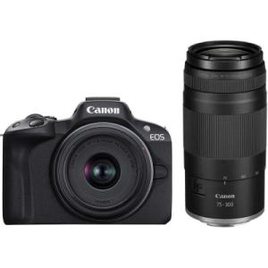 Цифровий фотоапарат Canon EOS R50 + RF-S 18-45 IS STM + RF 75-300 Black (5811C150BA)