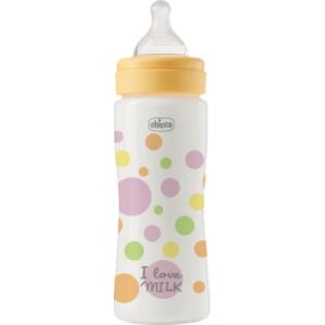 Бутылочка для кормления Chicco Perfect Easy силіконова, від 4 міс. швидкий потік 330 мл (20245.10)
