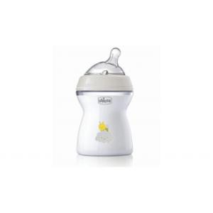 Бутылочка для кормления Chicco Natural Feeling силикон средний поток 250мл бежевый (81323.30)