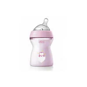 Пляшечка для годування Chicco Natural Feeling силікон середній потік 250мл рожева (81323.10)