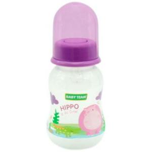 Бутылочка для кормления Baby Team с силиконовой соской, 125 мл (1111_фиолетовый)