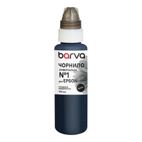 Чорнило Barva Epson 1 100 мл, universal, black (EU1-445e)