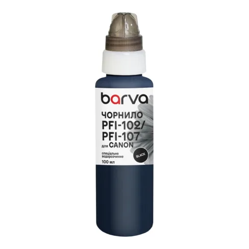 Чорнило Barva Canon PFI-102/PFI-107 100 мл, special, black (C107-884e)
