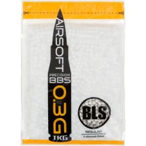 Страйкбольные шарики BLS Precision White 6 мм 0,3 г 1 кг (1928.00.07)