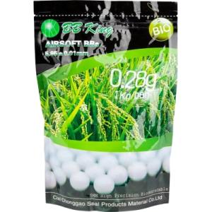 Страйкбольные шарики BB King Biogradable 6 мм 0,28 г 1кг/уп (1401.00.09)