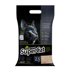 Наповнювач для туалету Super Cat Рослинний біобентоніт комкуючий 2.5 кг (3533)