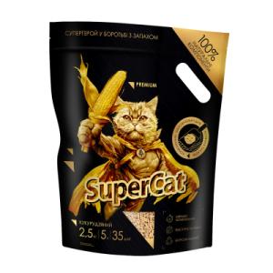 Наповнювач для туалету Super Cat Преміум Грудкуватий 2.5 кг (3536)