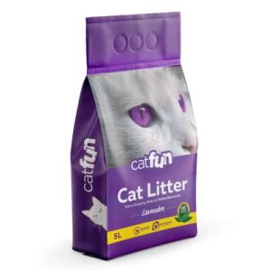 Наповнювач для туалету Catfun бентонітовий з ароматом лаванди 5 л (8683655071452)