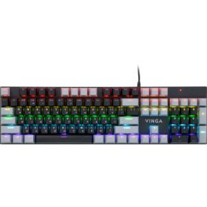 Клавиатура Vinga KBGM-090 LED Blue Switch USB Grey/Black (KBGM-090BL Grey/Black)