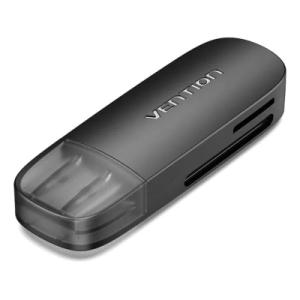Зчитувач флеш-карт Vention USB 3.0 to SD+TF Black Dual Drive Letter (CLGB0)