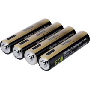Акумулятор Verico AAA USB Type-C 750mAh/1125mWh-1.5V Li-ion 4шт./уп. (Loop Energy PRO) (1UDBT-A7WEAC-NN)