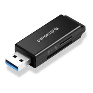 Зчитувач флеш-карт Ugreen USB 3.0 to SD/TF CM104 black (40752)