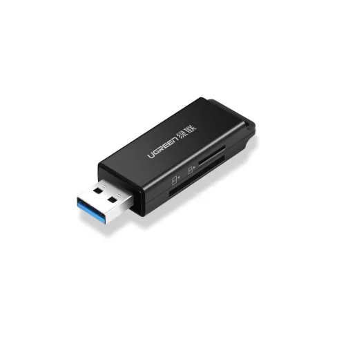 Считыватель флеш-карт Ugreen USB 3.0 to SD/TF CM104 black (40752)