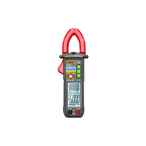 Токові кліщі ANENG PN102 V (AC/DC), A (AC), Ω, C, Hz (NCV). Data Hold, продзвонювання, тест діодів, підсвічування. (PN102)