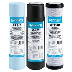 Картридж для фільтра глечика Ecosoft Комплект картриджів Ecosoft 1-2-3 покращений (2 вугільних ка (CHV3ECO)