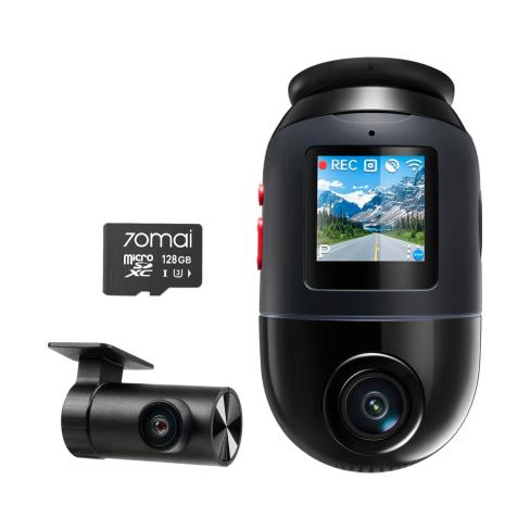 Відеореєстратор Xiaomi 70mai Dash Cam X800-2 Omni 128GB Black +RC14 Rear Camera Set