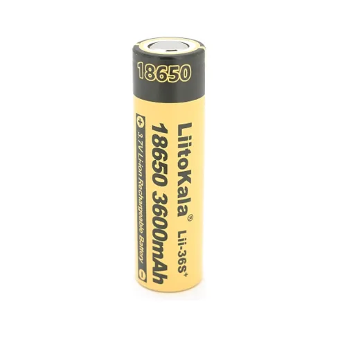 Аккумулятор 18650 3600mAh, 3.7V(2.75-4.2V) Liitokala (Lii-36S+)