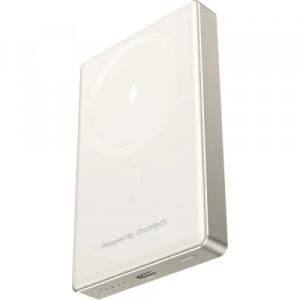 Батарея універсальна Choetech Magnetic Wireless 10000mAh 20W, PD, Qi-15W, USB-C In/Out Ultra-thin, Beige (B739-CCCWH)