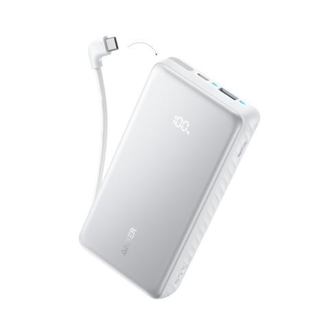 Батарея універсальна Anker 20000mAh 22.5W Built-In USB-C Cable White