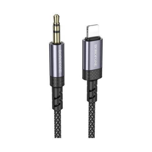 Кабель мультимедійний Lightning to 3.5mm M 1.0m grey BOROFONE