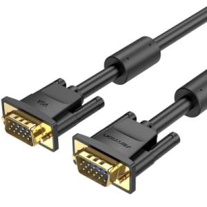 Кабель мультимедійний VGA M to VGA M 1.0m ferrite black Vention (DAEBF)