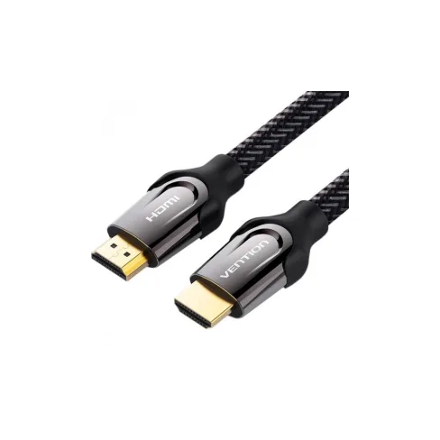 Кабель мультимедийный HDMI M to HDMI M 3.0m V2.0 4K60Hz braided zinc alloy black Vention (VAA-B05-B300)