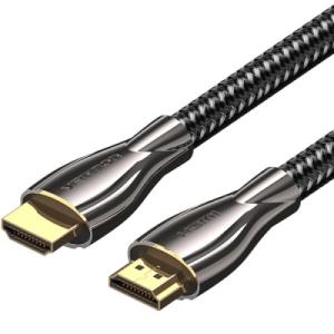 Кабель мультимедійний HDMI M to HDMI M 2.0m V2.0 4K60Hz braided zinc alloy black Vention (ALMBH)