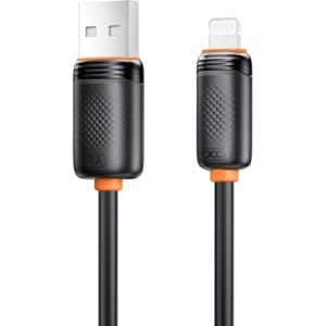 Дата кабель USB 2.0 AM to Lightning 2.0m 3A black XO (NB302-AI-2.black)