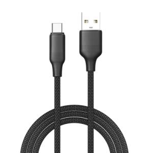 Дата кабель USB 2.0 AM to USB-C 1.0m 3A TPE embossed black ColorWay (CW-CBUC101-BK)