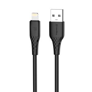Дата кабель USB 2.0 AM to Lightning 1.0m 3A textured PVC black ColorWay (CW-CBUL094-BK)