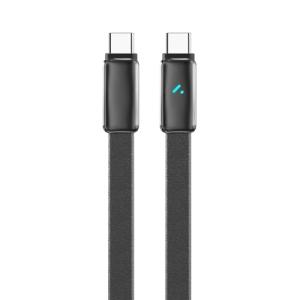 Дата кабель USB-C to USB-C 1.0m 5A 100W ultra-thin black ColorWay (CW-CBPDCC100-BK)