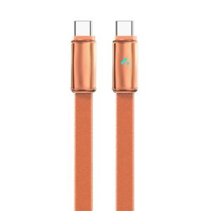 Дата кабель USB-C to USB-C 1.0m 5A 100W ultra-thin orange ColorWay (CW-CBPDCC100-OR)