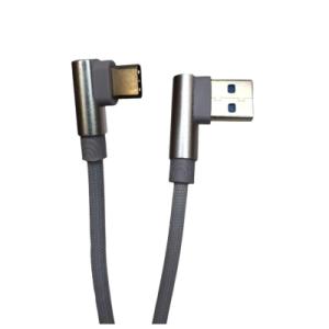 Дата кабель USB 2.0 AM to USB-C 1.0m 2.4A 90° corner gray XoKo (XK-CTC-001-GR)
