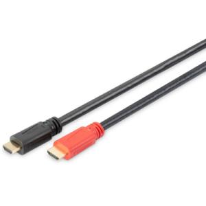 Кабель мультимедійний HDMI M to HDMI M 10.0m Full HD 60Hz AOC w/Amplifier black Digitus (AK-330105-100-S)