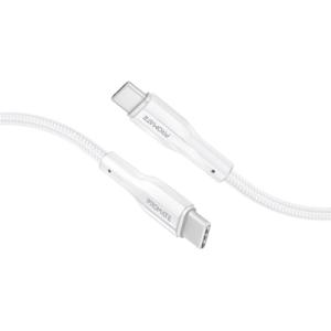 Дата кабель USB-C to USB-C 2.0m 3A xCord-CC200 white Promate (xcord-cc200.white)