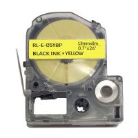 Лента для принтера этикеток UKRMARK E-C5YBP, 18мм х 8м, black on yellow, совместима с LC5YBP (CELC5YBP)