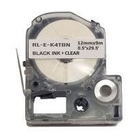 Лента для принтера этикеток UKRMARK RL-E-K4TBN-BK/CL, аналог LK4TBN. 12 мм х 9 м (CELK4TBN)