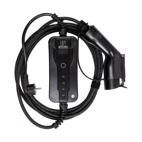 Зарядное устройство для электромобиля HiSmart Type 1 - Schuko (220V), 16A, 3.6кВт, 1-фазное, 5м