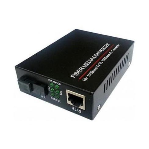Медиаконвертер 10/100Base-TX to 100Base-F 1550нм, SM, SC/PC, 20 км FoxGate (EC-B-0,1-1SM-1550nm-20-LFP)