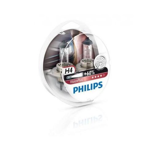 Автолампа Philips H4 VisionPlus, 2шт