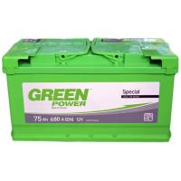 Аккумулятор автомобильный GREEN POWER Standart 75Ah (+/-) (680EN) (22426)
