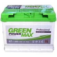 Аккумулятор автомобильный GREEN POWER MAX 62Ah (+/-) (600EN) (22380)