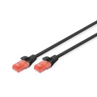 Патч-корд 1м, CAT 6 UTP, AWG 26/7, Cu, LSZH, black Digitus (DK-1617-010/BL)