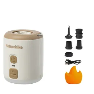 Насос для надувной мебели Naturehike CNK2300DQ022 + нічник + вентилятор, бежевий (6976507665971)