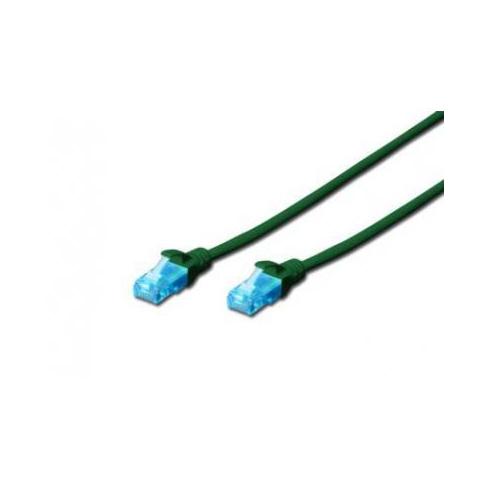 Патч-корд 2м, UTP, cat.5e, AWG 26/7, CCA, PVC, green Digitus (DK-1512-020/G)
