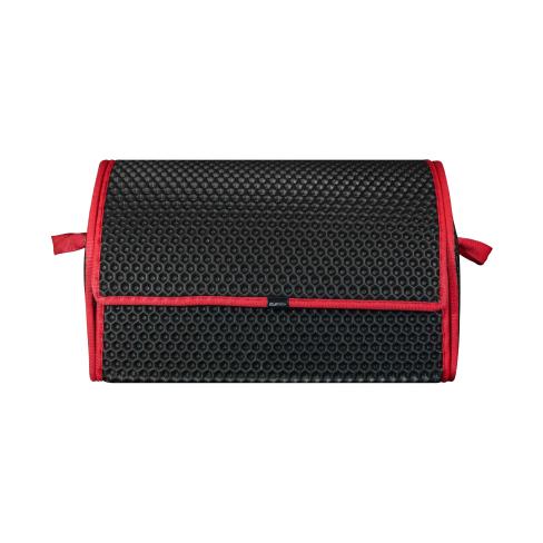 Сумка-органайзер EVAtech M-PRO 32x50x30 см. Сота черная с красным кантом