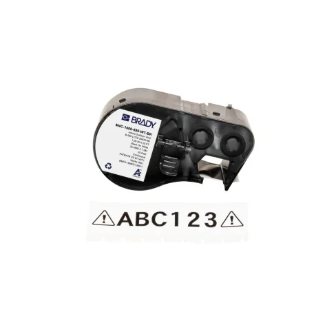 Стрічка для принтера етикеток Brady M4C-1000-595-WT-BK, всепогодні, безперервна стрічка, 25.40 mm × 7.62 m, black on white, вініл (170833)