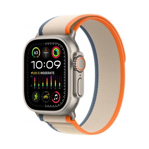 Смарт-часы Apple Watch Ultra 2 GPS + Cellular, 49mm Titanium Case with Orange/Beige Trail Loop - M/L (MRF23UL/A)