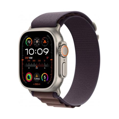 Смарт-годинник Apple Watch Ultra 2 GPS + Cellular, 49mm Titanium Case with Indigo Alpine Loop - Medium (MRET3UL/A)