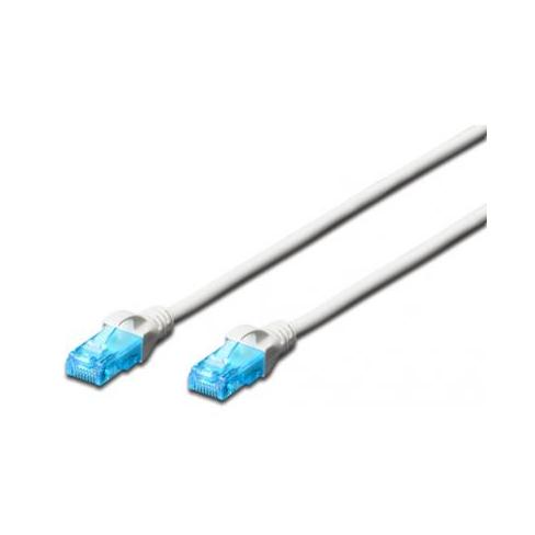 Патч-корд 1м, UTP, cat.5e, AWG 26/7, CCA, PVC, white Digitus (DK-1512-010/WH)